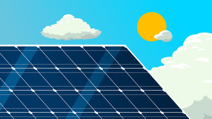 Solar panels vector background