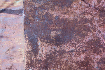 Wall Mural - Rusty metal texture, rusty and oxidized metal background. Old metal iron wall.