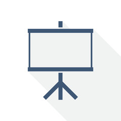 Aufkleber - board icon, school, education, presentation concept flat design vector illustration in eps 10 with empty copy space