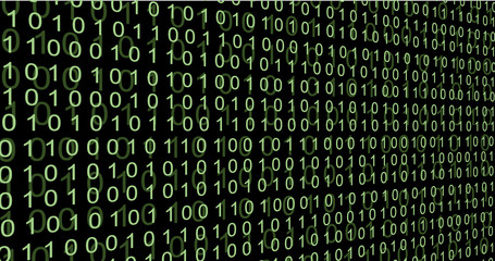 binary code background with numbers