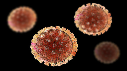 Wall Mural - Influenza virus, medically accurate illustration