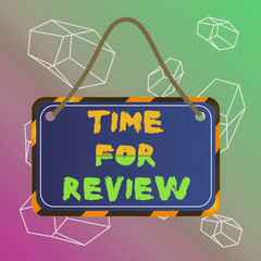 Wall Mural - word writing text time for review. business photo showcasing evaluation feedback moment perforanalys