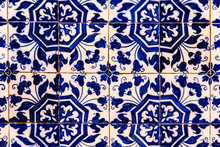Portuguese Blue Tile With Seamless Pattern