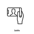 © Turgay Gasimli - Selfie icon vector. Selfie icon vector symbol illustration. Modern simple vector icon for your design. Selfie icon vector