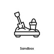 sandbox icon vector. bucket icon vector symbol illustration. Modern simple vector icon for your design. sandbox icon vector	