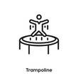 Trampoline icon vector. Jumping trampoline icon vector symbol illustration. Modern simple vector icon for your design. Trampoline icon vector.	