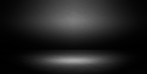 Wall Mural - black background for product show with elegant light , dark and gray abstract wall and studio room g