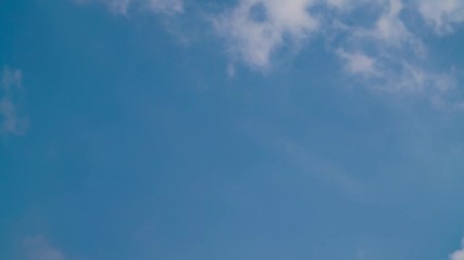 Wall Mural - blue sky and white cloud motion background, Time-lapse