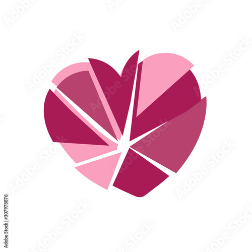Broken Heart Icon Symbol Sign Of Heartbreak Heart Crushed Into The Pieces Concept Vector Illustration Stock Vector Adobe Stock Broken Heart Icon Symbol Sign Of Heartbreak Heart Crushed Into The Pieces Concept Vector Illustration Stock Vector Adobe Stock