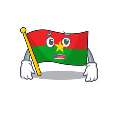 Sticker - Flag burkina faso Cartoon character showing afraid look face