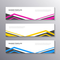 Wall Mural - Business Banner Template, Layout Background Design, Corporate Geometric web header or footer in gradient color