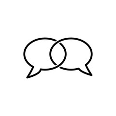 bubble speak icon vector trendy flat style