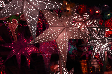 Wall Mural - Christmas Ornaments and Decorations in a market.