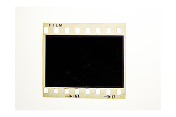 (35 mm.) film frame with vintage space on white background.