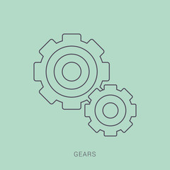 Gear Logo Template vector icon illustration design