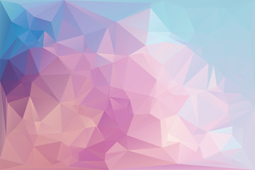 Wall Mural - Abstract geometric background with triangles. Vector polygonal texture background. Abstract business background. Vector illustration. Pink, purple, blue.