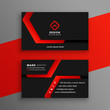 red and black geometric business card template design