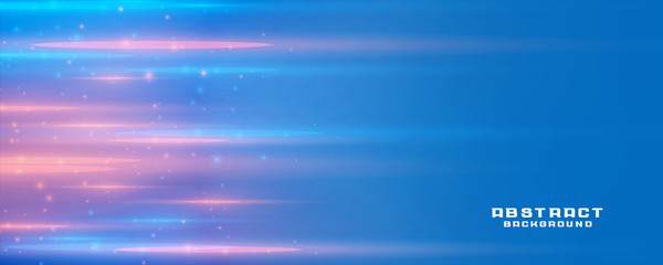Wall Mural - blue background with light streak and text space