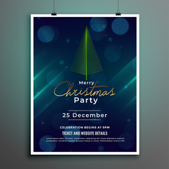 merry christmas festival flyer poster template design