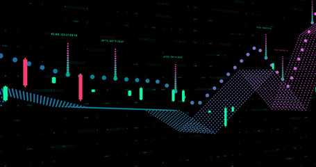 Wall Mural - abstract digital network data background, 3d rendering