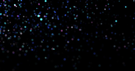Canvas Print - Flying dust particles on a black background