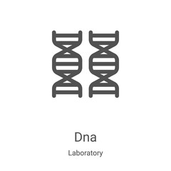 Wall Mural - dna icon vector from laboratory collection. thin line dna outline icon vector illustration. linear s