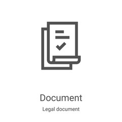 Wall Mural - document icon vector from legal document collection. thin line document outline icon vector illustra