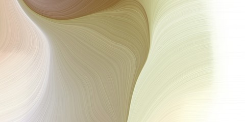 Aufkleber - elegant curvy swirl waves background illustration with pastel gray, pastel brown and dark khaki color