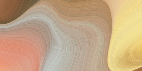 Poster - modern waves background illustration with tan, rosy brown and khaki color