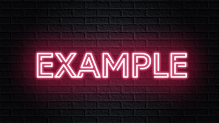 red neon video animation example