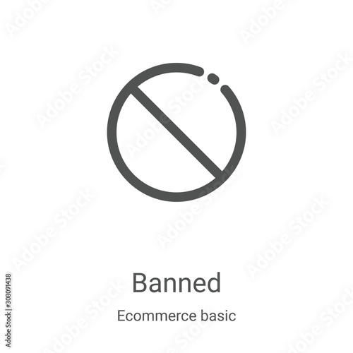 Fotografía banned icon vector from ecommerce basic collection
