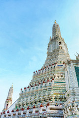 Wall Mural - One landmark of Wat Arunratchawararam in Bangkok, Thailand. A place everyone in every religion can be viewed.