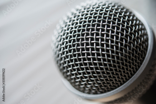 Fotografía Microphone, isolated with blurred background