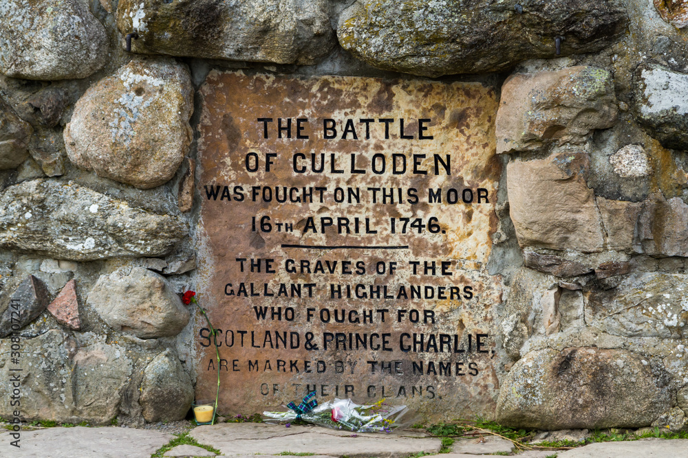Battle of Culloden memorial - obrazy, fototapety, plakaty 