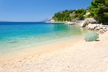 Wall Mural - paradise beach in Brela on Makarska riviera, Dalmatia, Croatia