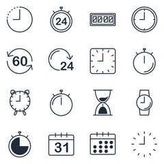 Aufkleber - Time set icon template color editable. Time Management pack symbol vector sign isolated on white background icons vector illustration for graphic and web design.