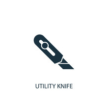 Utility Knife Creative Icon. Simple Element Illustration