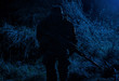© Getmilitaryphotos - Infantry shooting with sniper rifle in darkness