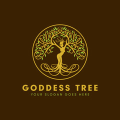 Canvas Print - The Goddes Tree Logo, Nature Logo