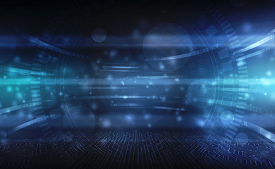 Binary Code Background, Digital Abstract technology background, flowing number one and zero text in binary code format in technology background. Digital Abstract technology background