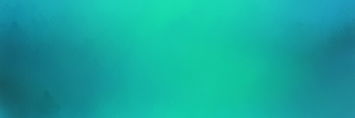 Poster - vintage texture, distressed old textured painted design with light sea green, teal and dark cyan colors. background with space for text or image. can be used as header or banner