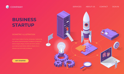 Poster - Landing page for business startup