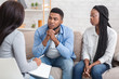 © Prostock-studio - Couple Listening To Counselor's Advice Sitting On Sofa During Therapy Session