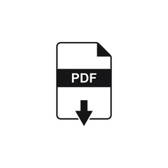 Sticker - File PDF icon design. Vector illustration