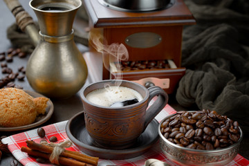 Black coffeeblack, brown, background, drink, cup, coffee, food, old, table, white, hot, traditional, breakfast, beverage, aroma, espresso, caffeine, mug, cafe, dark, text on an old background in a cup