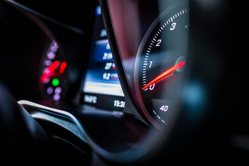 Modern car dashboard