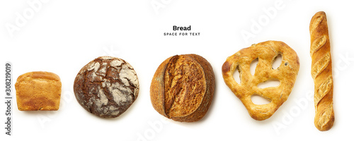 Fotomural Bread of various types and shapes