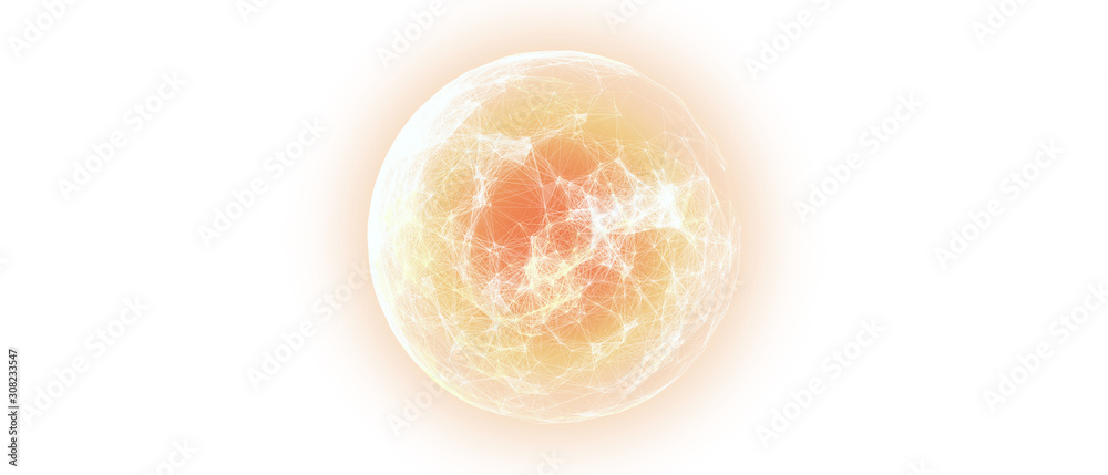 Background 輝く球体が美しい背景イラスト オレンジ アブストラクト テクスチャ Poster Noriori R Eorika
