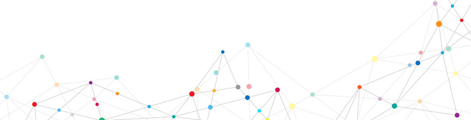 Wall Mural - abstract plexus background with connecting dots and lines. global network connection, digital techno