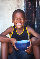 African child in a village